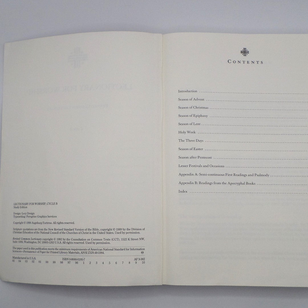 Lectionary for Worship, Books B and C