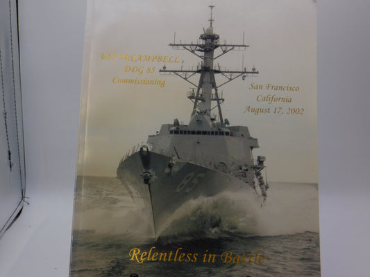 USS McCampbell DDG 85 Commissioning Ceremony Program San Francisco Ca. August 17, 2002