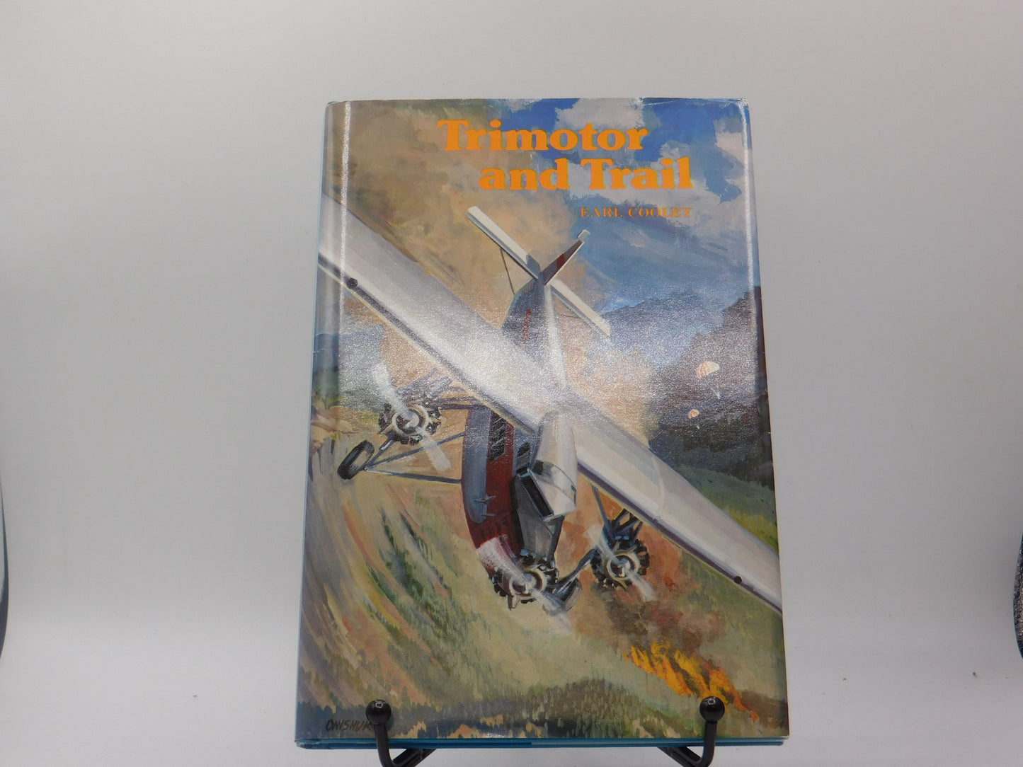 (Signed) Trimotor and Trail by Earl Cooley