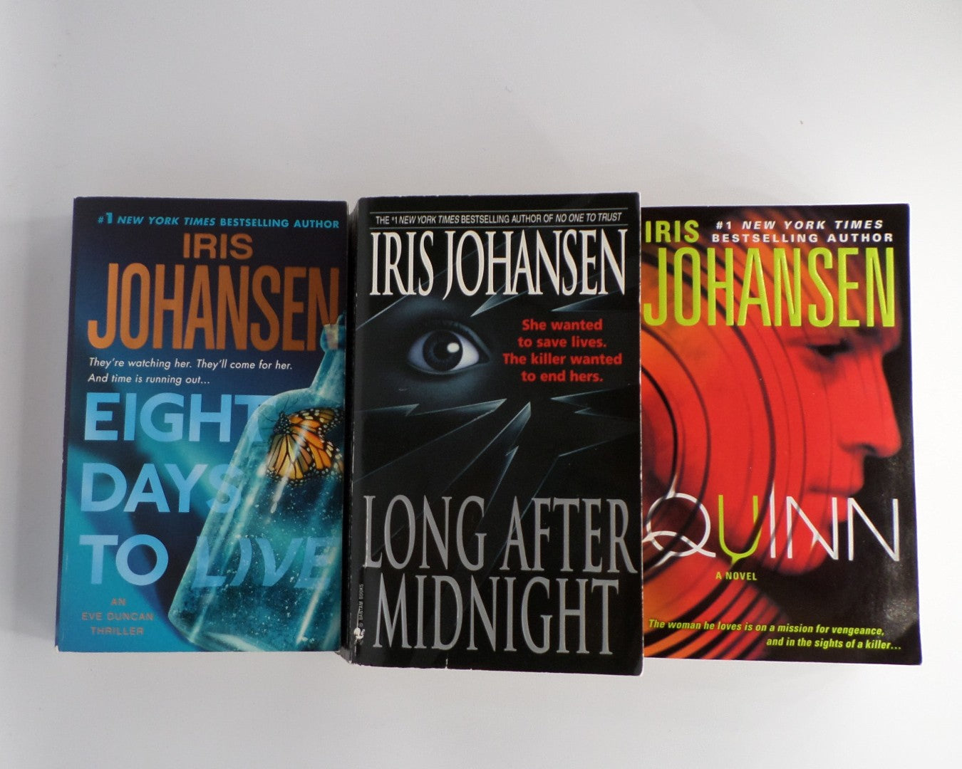 Bundle: Iris Johansen Novels: Eight Days To Live, Long After Midnight and Quinn