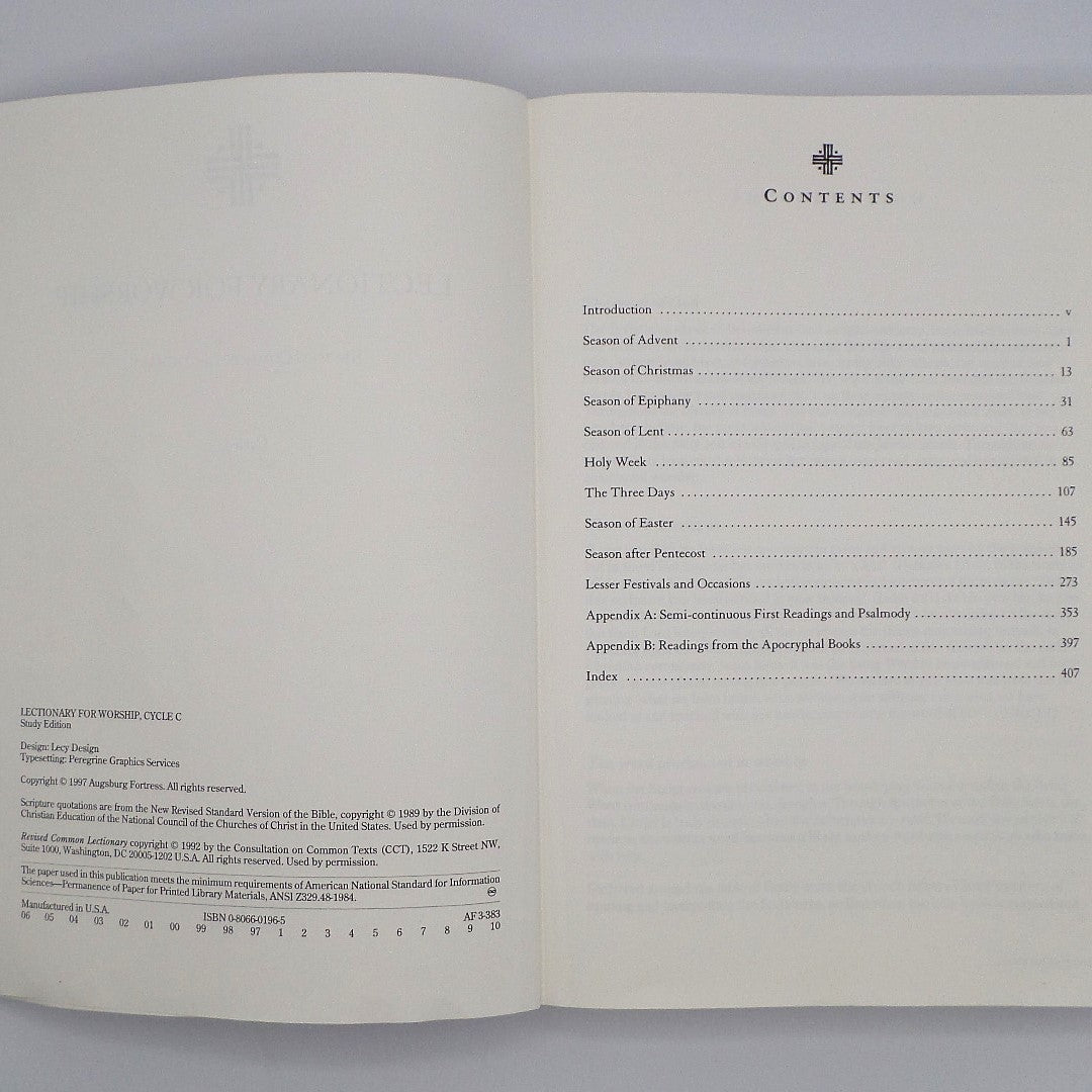 Lectionary for Worship, Books B and C