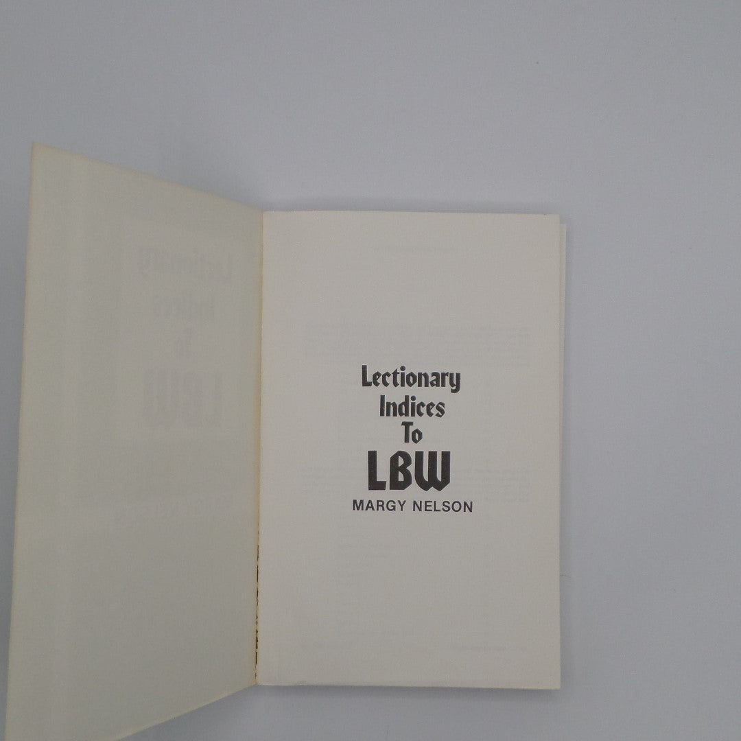 Lectionary Indices to LBW